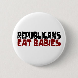 Republikeinen Eat Babies Ronde Button 5,7 Cm
