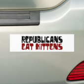 Republikeinen Eat Kittens Bumpersticker (Op auto)