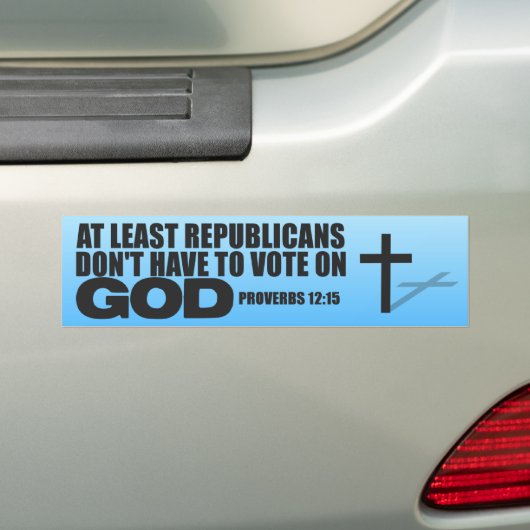 Republikeinen en God - Anti-democraat Bumpersticker (Op auto)