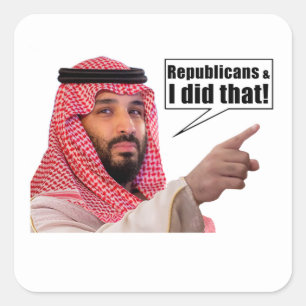 Republikeinen en ik deden dat vierkante sticker