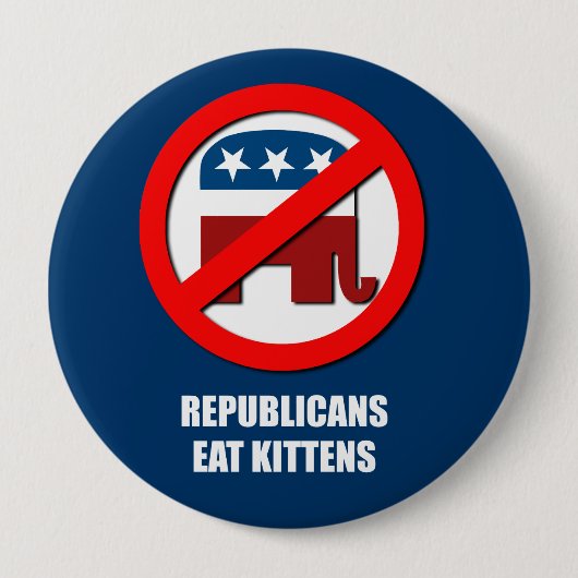 republikeinen eten kittens ronde button 4,0 cm (Voorkant)