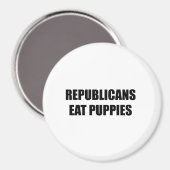 Republikeinen eten puppies magneet (Voorkant / Achterkant)