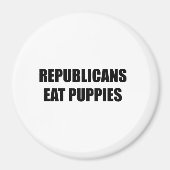 Republikeinen eten puppies magneet (Voorkant)