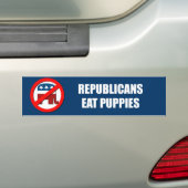 Republikeinen eten puppy's bumpersticker (Op auto)