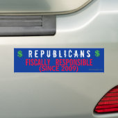 Republikeinen — fiscaal verantwoordelijk bumpersticker (Op auto)