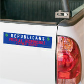 Republikeinen — fiscaal verantwoordelijk bumpersticker (Op Truck)