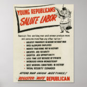 Republikeinen groeten de arbeid poster (Voorkant)
