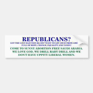 REPUBLIKEINEN? HEB JE DE VERLOREN VERKIEZINGSBLUES BUMPERSTICKER