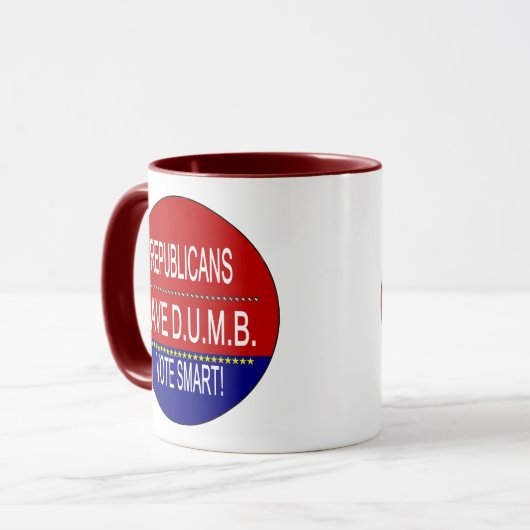 Republikeinen hebben een Koffie met DUMB Mok (Voorkant links)