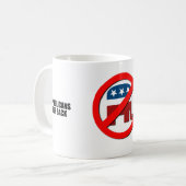 Republikeinen houden de rug vast koffiemok (Voorkant links)