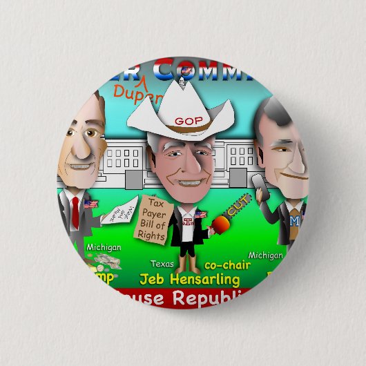 Republikeinen in het Huis Ronde Button 5,7 Cm (Voorkant)