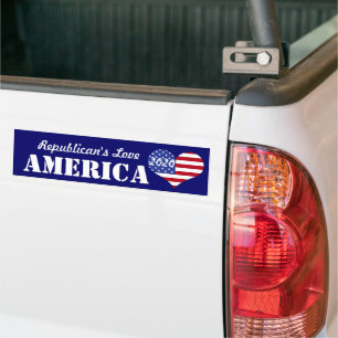 Republikeinen Liefhebben Amerika-V.S. Hartvormige  Bumpersticker