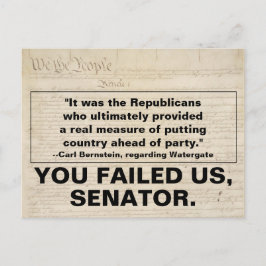 Republikeinen moeten partij boven land stellen uitnodiging briefkaart