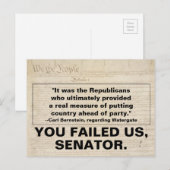 Republikeinen moeten partij boven land stellen uitnodiging briefkaart (Voorkant / Achterkant)