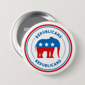 Republikeinen Ronde Button 7,6 Cm (Voorkant /achterkant)