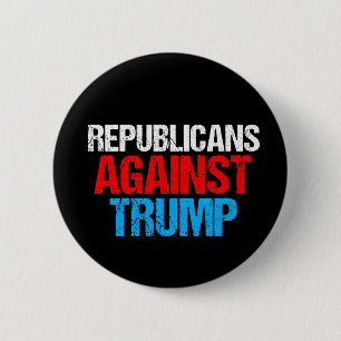 republikeinen tegen Donald Trump Bold Ronde Button 5,7 Cm