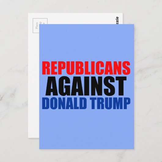Republikeinen tegen Donald Trump Briefkaart (Voorkant / Achterkant)