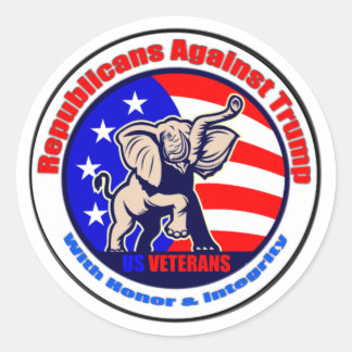 Republikeinen tegen stickers Trump