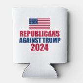 Republikeinen tegen Trump 2024 Verkiezingen Blikjeskoeler (Achterkant)