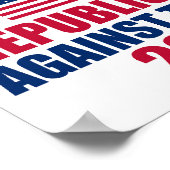 Republikeinen tegen Trump 2024 Verkiezingen Poster (Hoek)