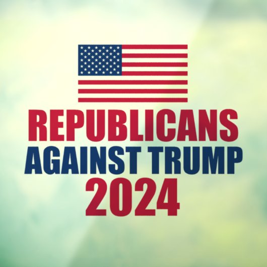 Republikeinen tegen Trump 2024 Verkiezingen Raamsticker (Vel 3)