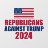 Republikeinen tegen Trump 2024 Verkiezingen Raamsticker (Vel)