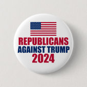 Republikeinen tegen Trump 2024 Verkiezingen Ronde Button 5,7 Cm (Voorkant)