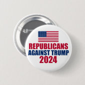 Republikeinen tegen Trump 2024 Verkiezingen Ronde Button 5,7 Cm (Voorkant /achterkant)
