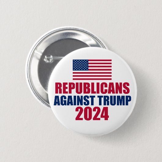 Republikeinen tegen Trump 2024 Verkiezingen Ronde Button 5,7 Cm (Voorkant /achterkant)