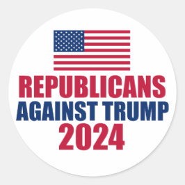 Republikeinen tegen Trump 2024 Verkiezingen Ronde Sticker