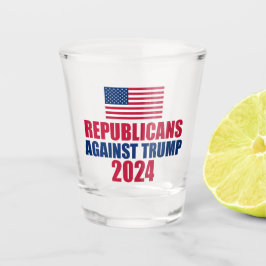 Republikeinen tegen Trump 2024 Verkiezingen Shot Glas