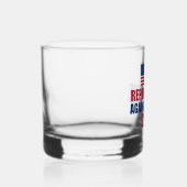Republikeinen tegen Trump 2024 Verkiezingen Whisky Glas (Rechts)