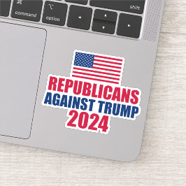 Republikeinen tegen Trump 2024 verkiezingslaptop Sticker