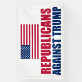 Republikeinen tegen Trump Amerikaanse vlag Spandoek (Verticaal)