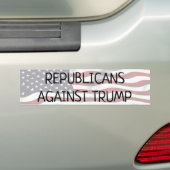 Republikeinen tegen Trump, land voor partij Bumpersticker (Op auto)