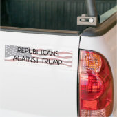 Republikeinen tegen Trump, land voor partij Bumpersticker (Op Truck)