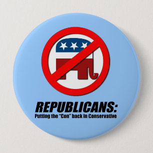 Republikeinen - Teruggooien van de maan in de cons Ronde Button 4,0 Cm