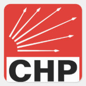 Republikeinen (Turkije) Vierkante Sticker (Voorkant)