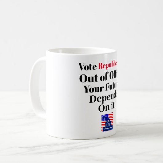 Republikeinen uit Kantoor Coffee Mok stemmen (Voorkant links)