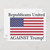 Republikeinen verenigd tegen Trump Briefkaart (Voorkant / Achterkant)