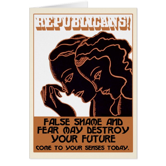 Republikeinen! Vervalste naam en angst [kaart] (Voorkant)