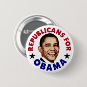Republikeinen Voor Barack Obama Knop Ronde Button 5,7 Cm (Voorkant /achterkant)
