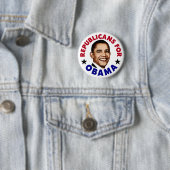 Republikeinen Voor Barack Obama Knop Ronde Button 5,7 Cm (In situ)