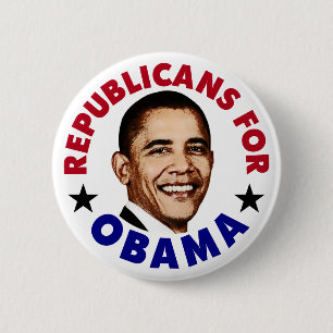 Republikeinen Voor Barack Obama Knop Ronde Button 5,7 Cm