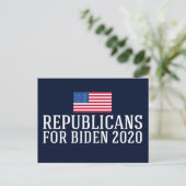 Republikeinen voor Biden 2020 Briefkaart (Staand voorkant)