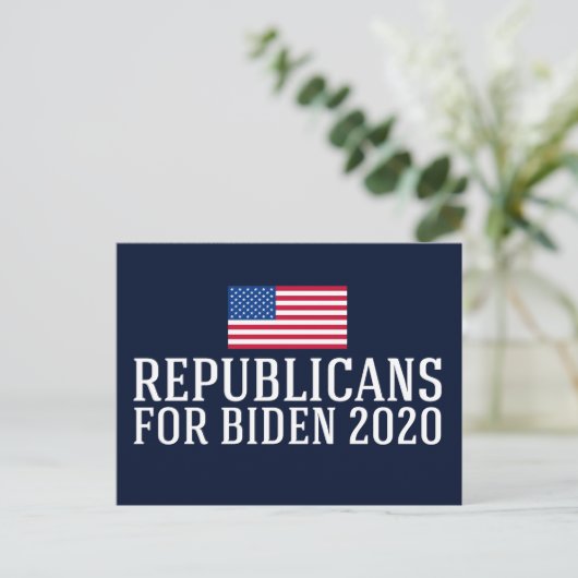 Republikeinen voor Biden 2020 Briefkaart (Staand voorkant)