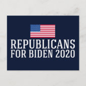 Republikeinen voor Biden 2020 Briefkaart (Voorkant)