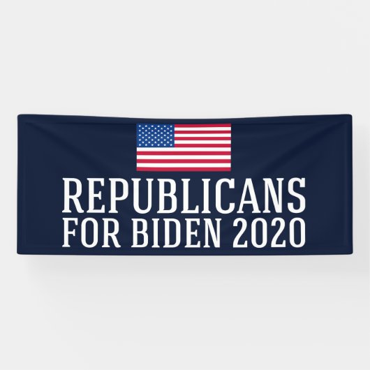 Republikeinen voor Biden 2020 Spandoek (Horizontaal)