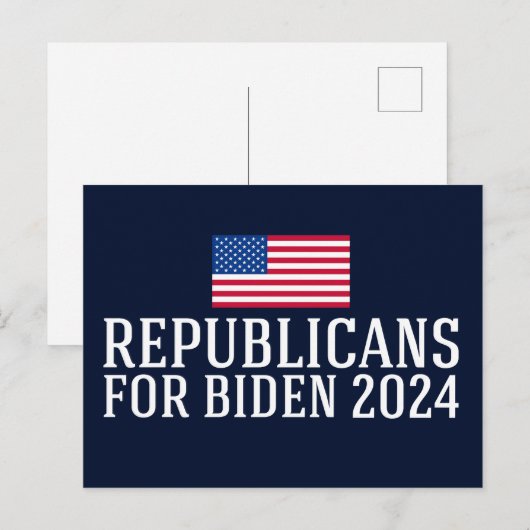 Republikeinen voor Biden 2024 Briefkaart (Voorkant / Achterkant)