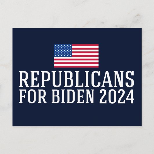 Republikeinen voor Biden 2024 Briefkaart (Voorkant)